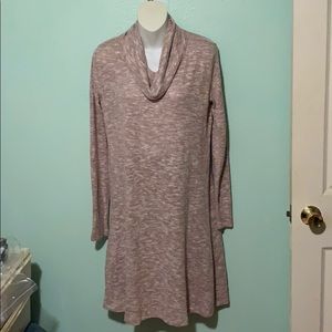 Women's Old Rose Cowl Neck Sweater